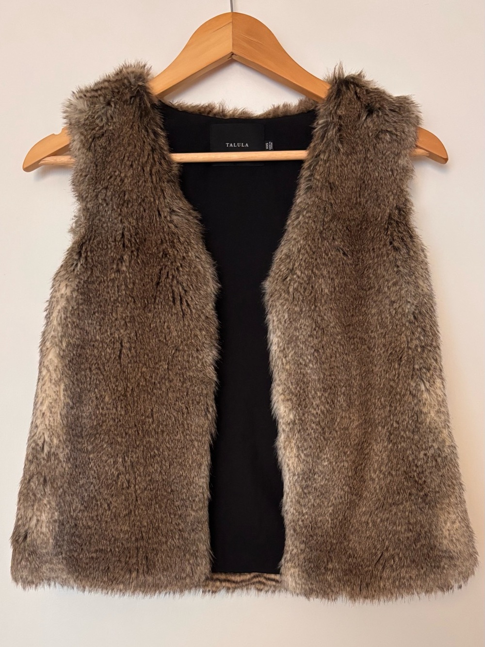 Taula Faux Fur Vest in Brown Like New